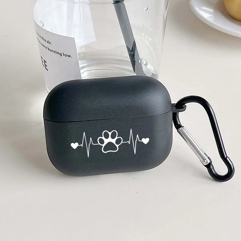 Étui de protection pour casque sans fil Airpods 4 3 1/2 Pro 2 et Pro, motif de saut imprimé patte créatif, étui pour écouteurs élégant en TPU