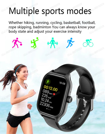 Montre intelligente pour Android IOS montres 1.83 pouces HD affichage Bluetooth appel Message alerte musique sport Mode Smartwatch hommes femmes cadeau