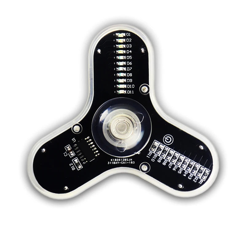 Kit supérieur électronique de bricolage, fabrication gyroscopique du bout des doigts LED, Kit de bricolage amusant, soudage supérieur, composants électroniques, Kit de circuits imprimés