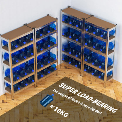 DayPlus Garage Shelving Units - Metal Storage Shelve 5 Tier Adjustable Shelf Racking Unit Rack Shed 200x100x50cm,875KG Capacity