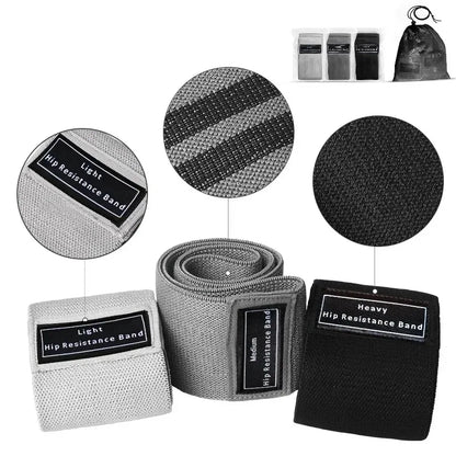 Bandes de résistance, bandes d'entraînement en tissu pour femmes et hommes, bandes de résistance pour butin en tissu, bandes de squat épaisses pour fesses/jambes/cuisses
