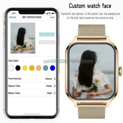 Montre intelligente pour Android IOS montres 1.83 pouces HD affichage Bluetooth appel Message alerte musique sport Mode Smartwatch hommes femmes cadeau