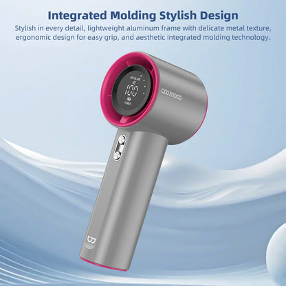 Mini ventilateur de bain aste, vitesse du vent à 100 vitesses, ventilateur électrique, affichage numérique, turbo réglable, portable, extérieur, déterminer