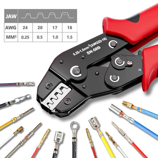Jeu d'outils de sertissage à cliquet pour canon ouvert Dupont JST MOLEX, bornes Dupont Molex JST TE et broches EPC PCIE SATA SN-58B