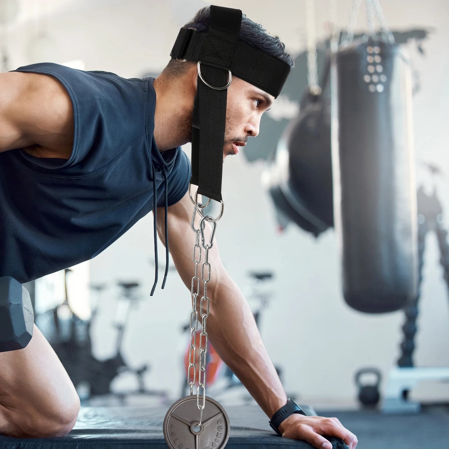 Entraîneur de cou, équipement de Fitness, entraînement de poids de la tête et des épaules, dispositif de Traction