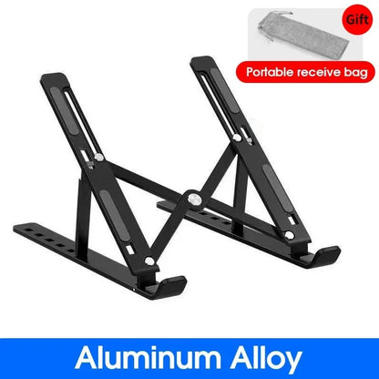 Support pliable pour ordinateur Portable, réglable, Base de Support en alliage d'aluminium pour Macbook, accessoires pour ordinateur Portable