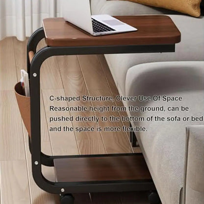 Table d'appoint de canapé en forme de C, double couche, mobile, carré simple, petite table d'appoint pour canapés, salons, zones de chevet, accessoires