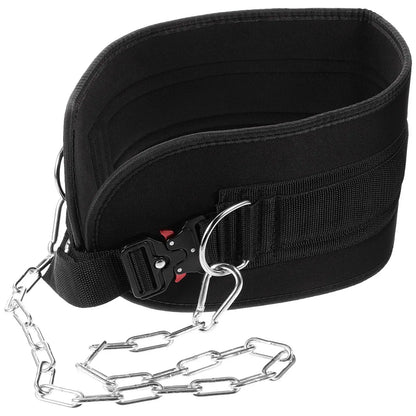 Ceinture d'haltérophilie, équipement de sport, Fitness, chaîne en métal, ceinture de traction lestée pour les exercices