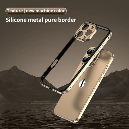 Protection de caméra + cadre hybride en Silicone, coque de téléphone en aluminium et métal pour iPhone 16 15 14 13 Pro Max, pare-chocs à meilleure chaleur
