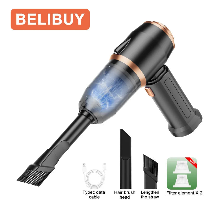 Car Vacuum Cleaner Strong Suction Cleaning Mini Machine Wireless Portable Handhled Blower Machine Air Duster for Home Appliances