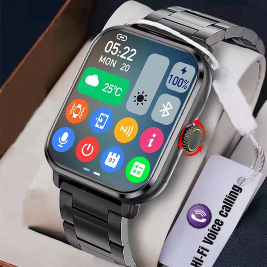 Montre intelligente pour Android IOS montres 1.83 pouces HD affichage Bluetooth appel Message alerte musique sport Mode Smartwatch hommes femmes cadeau