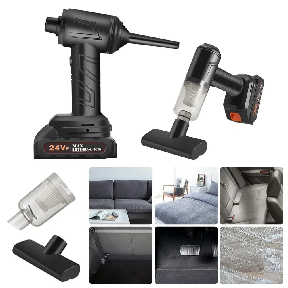 Aspirateur de voiture sans fil 300W, Portable, Machine de nettoyage de voiture, Rechargeable, forte aspiration 12000PA, 1 pièce