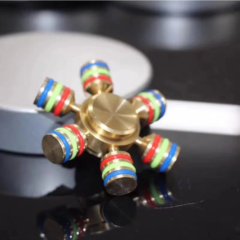 Toupie gyroscopique en métal EDC pour adultes, gadget unique du bout des doigts, trucs sympas, jouets Fidget pour l'anxiété et les instituts soulignés
