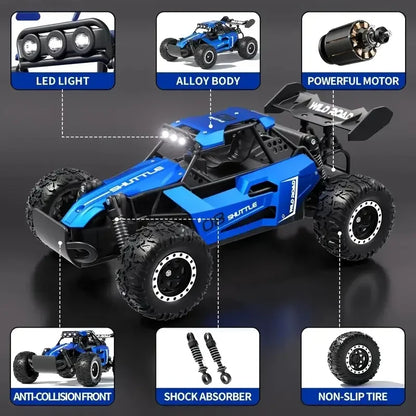 Voitures RC 1:16 Voiture tout-terrain télécommandée 2WD haute vitesse 20 km/h Tout-terrain Jouet électrique Voiture RC tout-terrain Camions