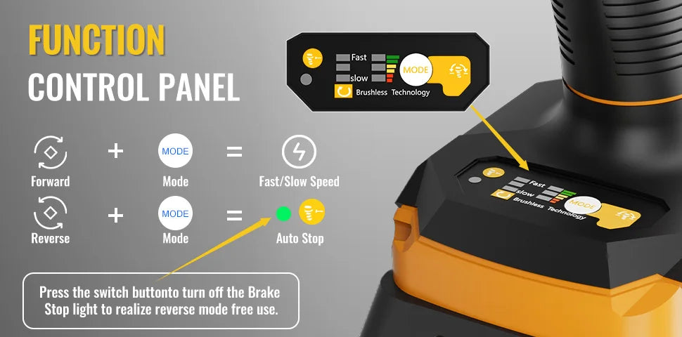 CONENTOOL 21V clé à chocs sans fil 1/2 "pistolet hochet électrique 680Nm avec 2 piles 6000mAh et étui pour la réparation de voiture et le bricolage à domicile