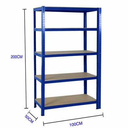 DayPlus Garage Shelving Units - Metal Storage Shelve 5 Tier Adjustable Shelf Racking Unit Rack Shed 200x100x50cm,875KG Capacity