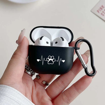 Étui de protection pour casque sans fil Airpods 4 3 1/2 Pro 2 et Pro, motif de saut imprimé patte créatif, étui pour écouteurs élégant en TPU