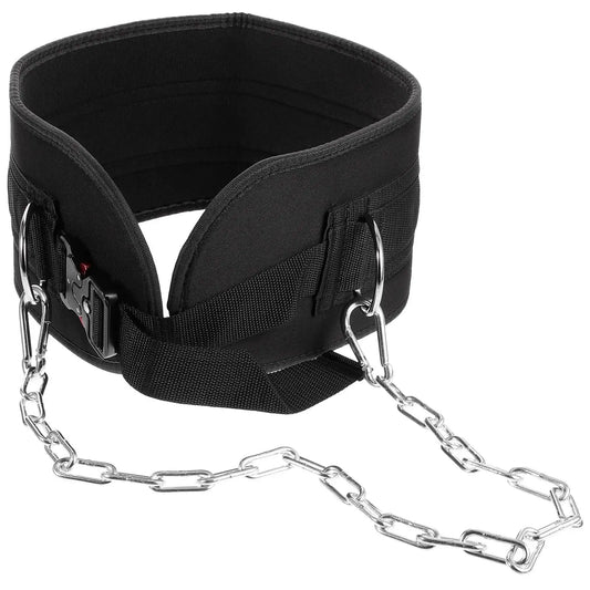 Ceinture d'haltérophilie, équipement de sport, Fitness, chaîne en métal, ceinture de traction lestée pour les exercices