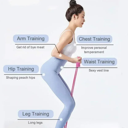 Bandes de résistance bandes de Fitness élastiques pour les exercices sportifs à la maison multifonctionnel Portable 4 tubes extracteur de pédale élastique
