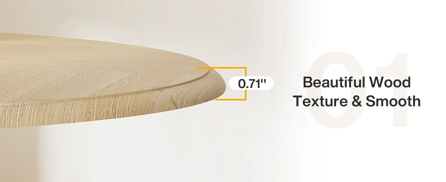 Table à manger ronde pour 4, table de cuisine de ferme de 47,24 pouces avec base en métal, petite table à manger moderne pour salle à manger