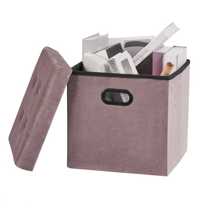 Repose-pieds en similicuir avec boîte de rangement, tabouret pliable, banc de siège à la maison, blanc et noir, poitrine cubique, 1PC