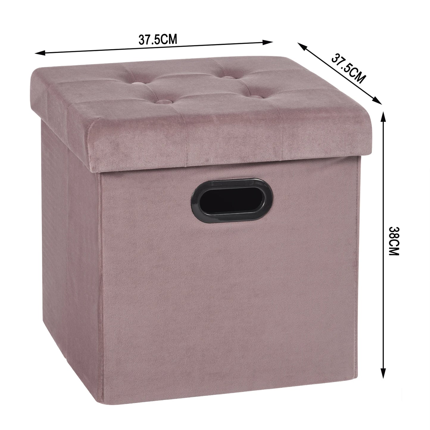 Repose-pieds en similicuir avec boîte de rangement, tabouret pliable, banc de siège à la maison, blanc et noir, poitrine cubique, 1PC