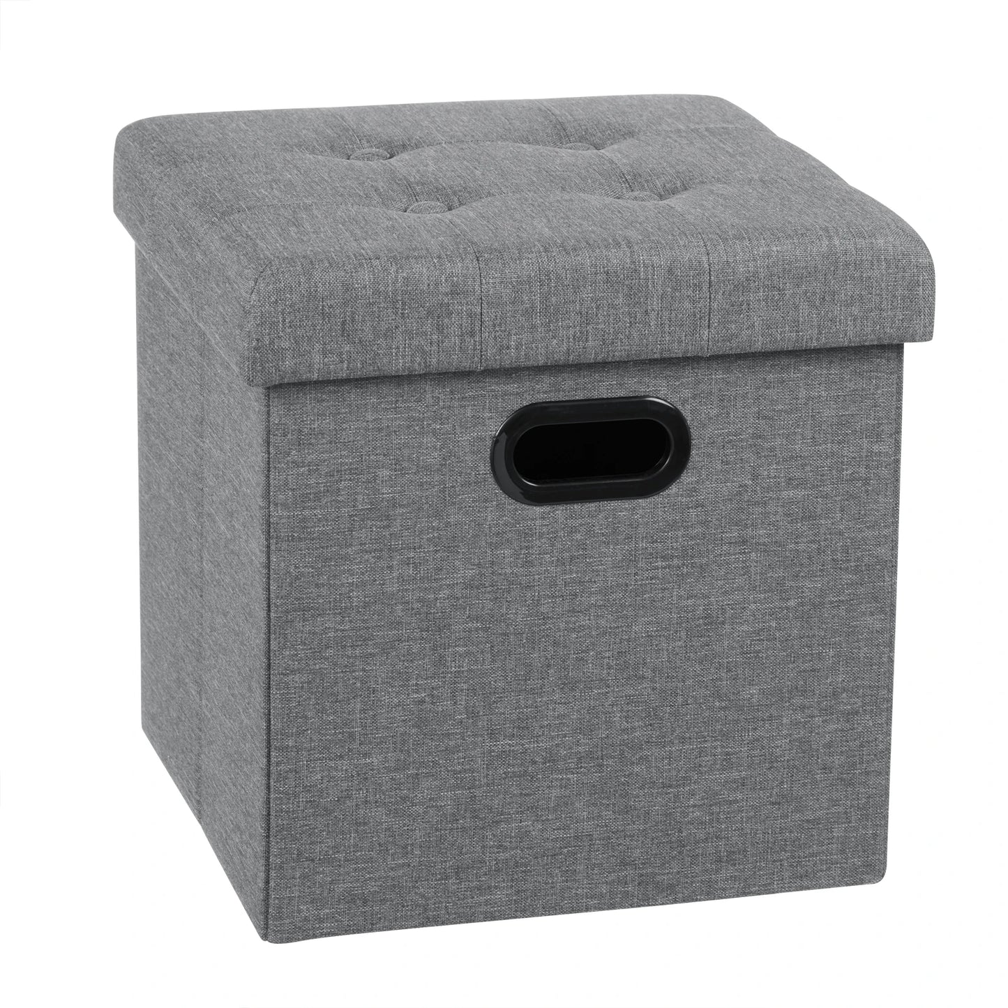 Repose-pieds en similicuir avec boîte de rangement, tabouret pliable, banc de siège à la maison, blanc et noir, poitrine cubique, 1PC